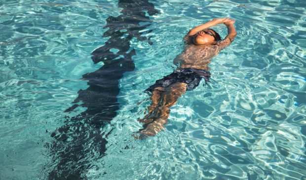 boy swimming