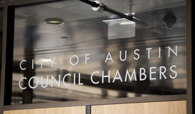 Council Chambers window